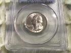 1953 s silver Washington quarter. MS 65