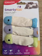 9 Count Fish Flop Crinkle Catnip Cat Toys - Multi Color - FREE SHIP