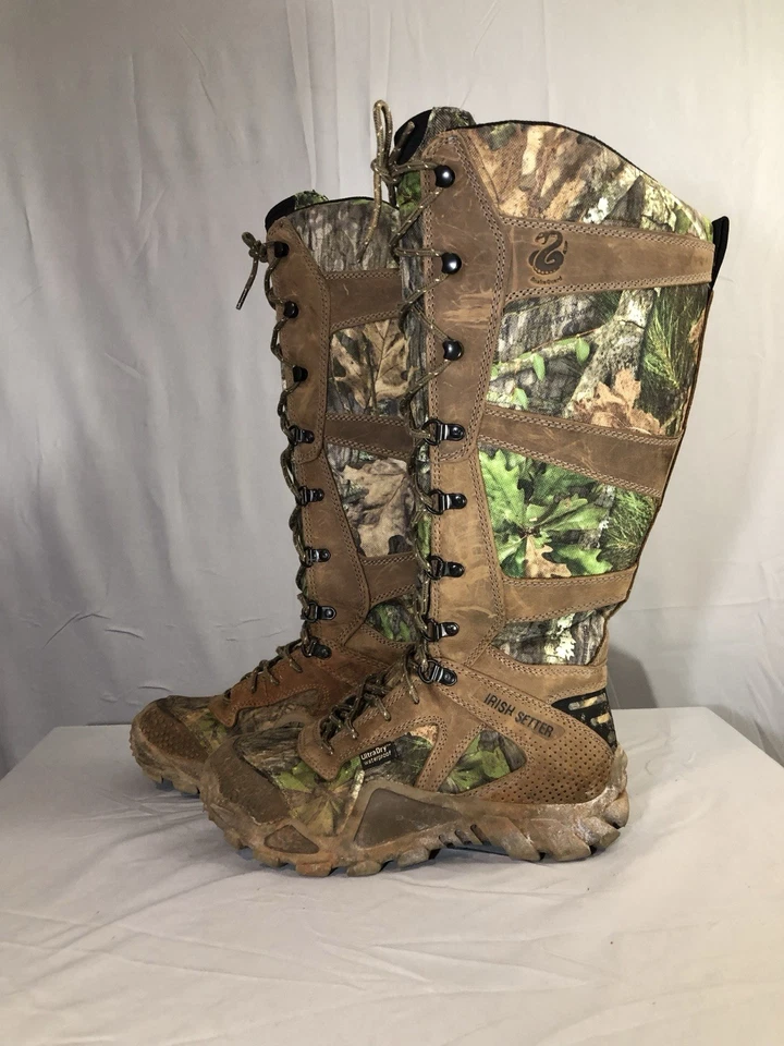 Red Wing Irish Setter Vaprtrek Waterproof Mossy Oak Snake Proof Boots Womens 7.5 - Image 2 of 4