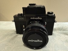    Vintage MINOLTA XK SLR Film Camera MC Rokkor-X PG 50mm 1:4 Lens Made In JAPAN