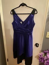 Donna Morgan Ladies Size 10 Purple Black Cock Cocktail Dress Evening Dress