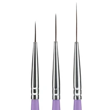Beaute Galleria 3 Pieces Nail Art Long Striper Brush Set (12mm, 16mm, 22mm) f...