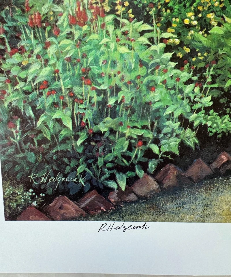 Obra de arte original R Hedgecockl ~ firmada a mano ~ limitada 560/2000 Foto 4 de 4