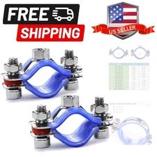 2PCS 304 Stainless Steel Wall Ceiling Mount Pipe Supports, Split Ring Hanger ...