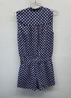 Michael Michael Kors Women's Navy Geometric Ikat Print Sleeveless Romper Sz P — photo 2