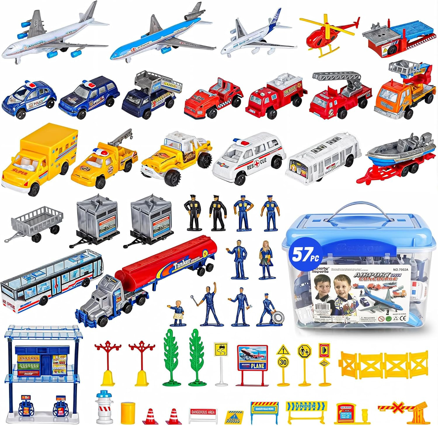 With Airplane Toys, Play Vehicles, Fire Trucks