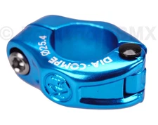 Dia-Compe MX hinged old school BMX seat clamp - 25.4mm (1") BRIGHT DIP BLUE