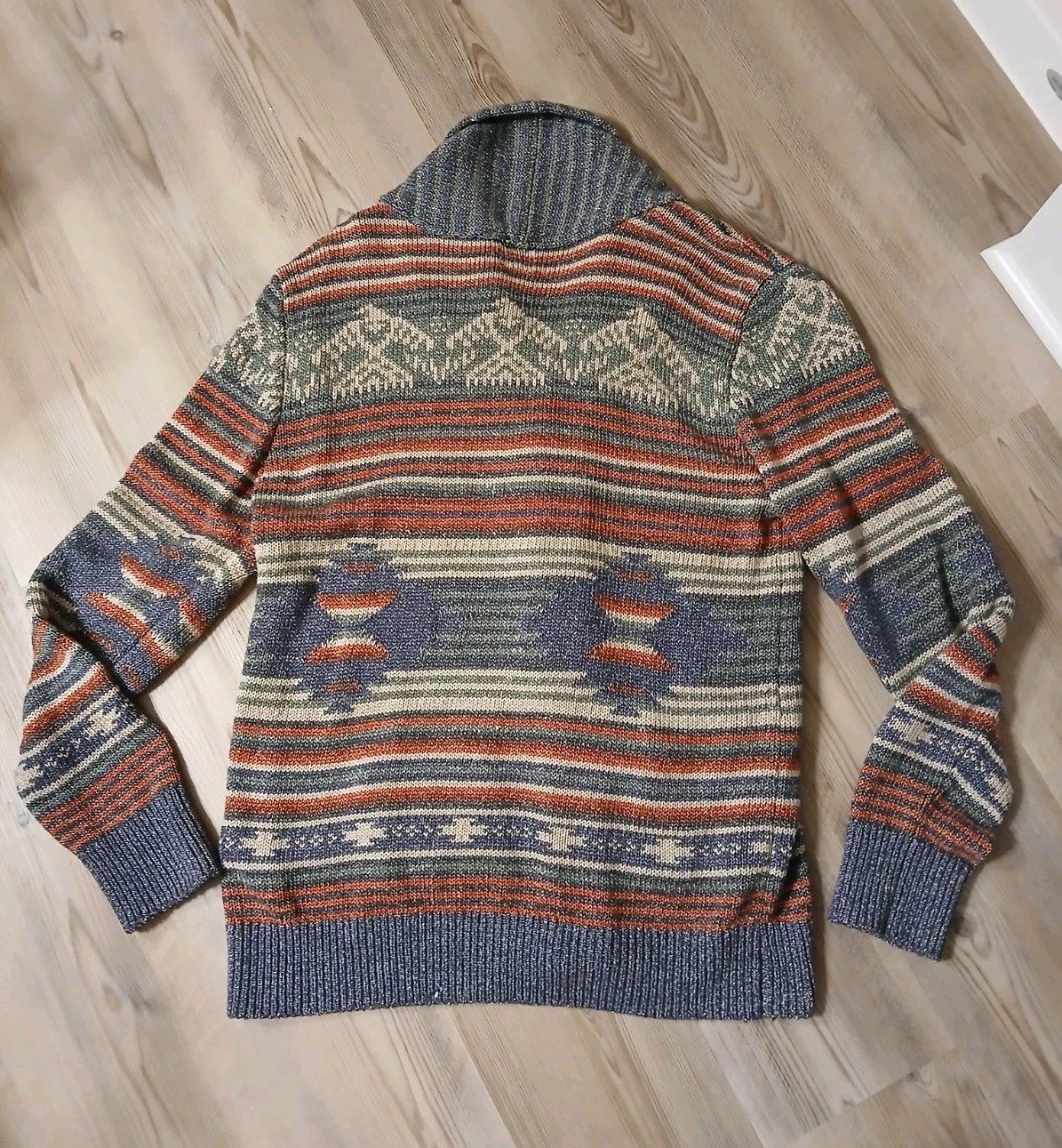 Faherty Thunderbird Serape Jacquard Button Knit C… - image 4