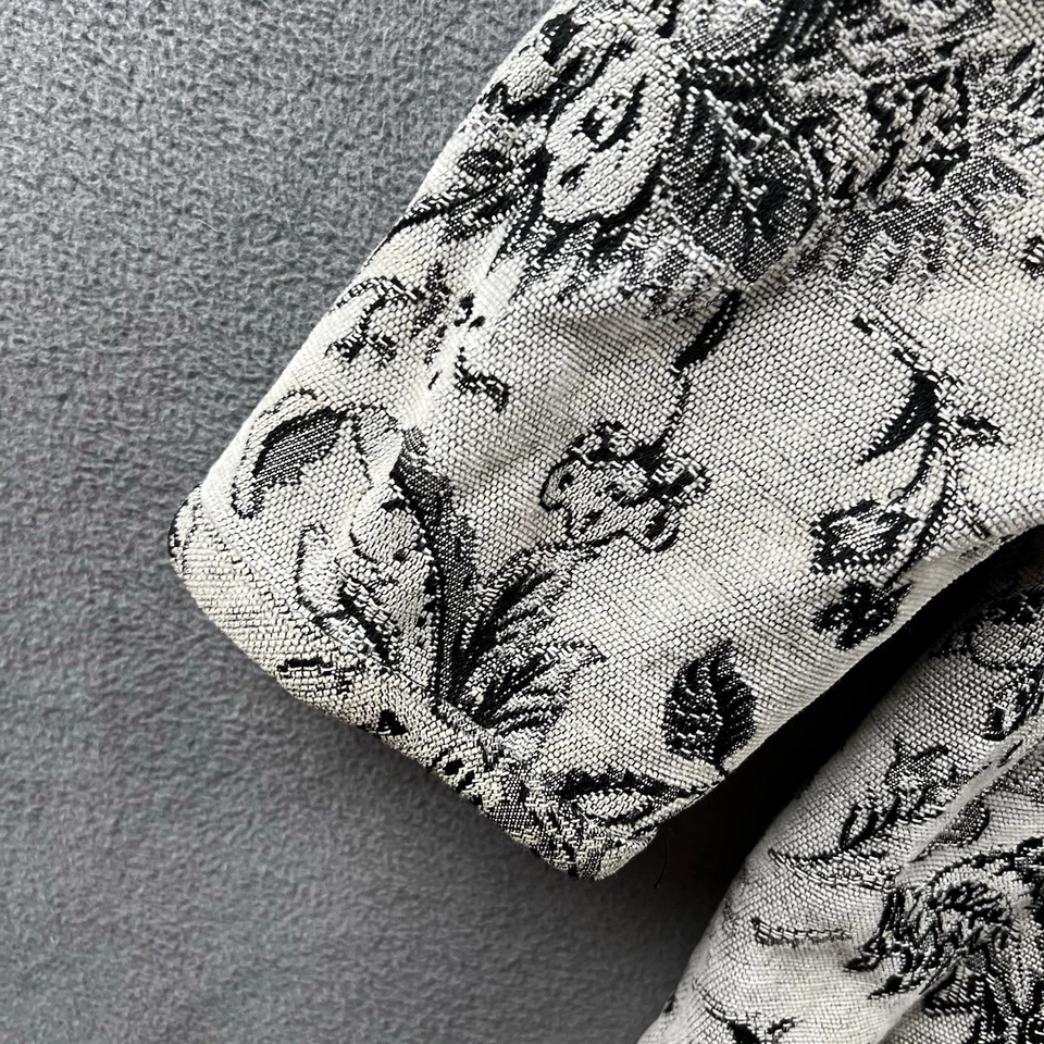 Chaqueta Orvis Tapiz Abotonada Mujer M Gris Abstracto Floral Larga De Colección Foto 3 de 4