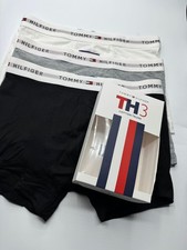 Image of Tommy Hilfiger Men’s Cotton Stretch Trunks 3-Pack | Logo Waistband | Size M L XL