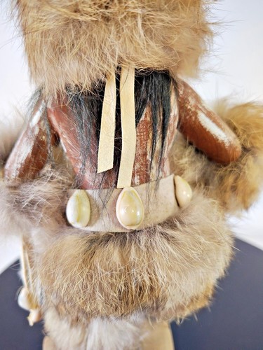 RARO/NAVAJO LUPO KACHINA/BAMBOLA ALTEZZA 13"/MOLTO BELLO/NATIVI AMERICANI - Foto 14 di 24