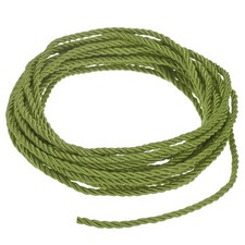 5 Yards Soft Twisted Rope Trim, 3mm Army Green Polyester Cord for DIY Craft