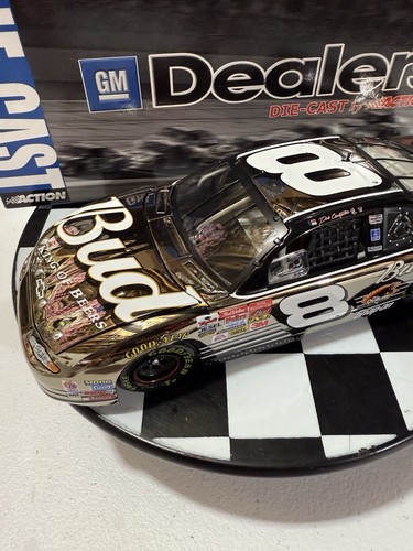 RARE Dale Earnhardt Jr #8 Budweiser 18k White Gold Dealer Exclusive 1/24 Diecast - Picture 4 of 15
