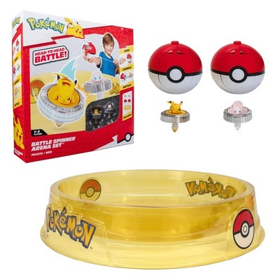 Pokémon Battle Spinner Arena Set - Two Battle Spinners with Two Poké B