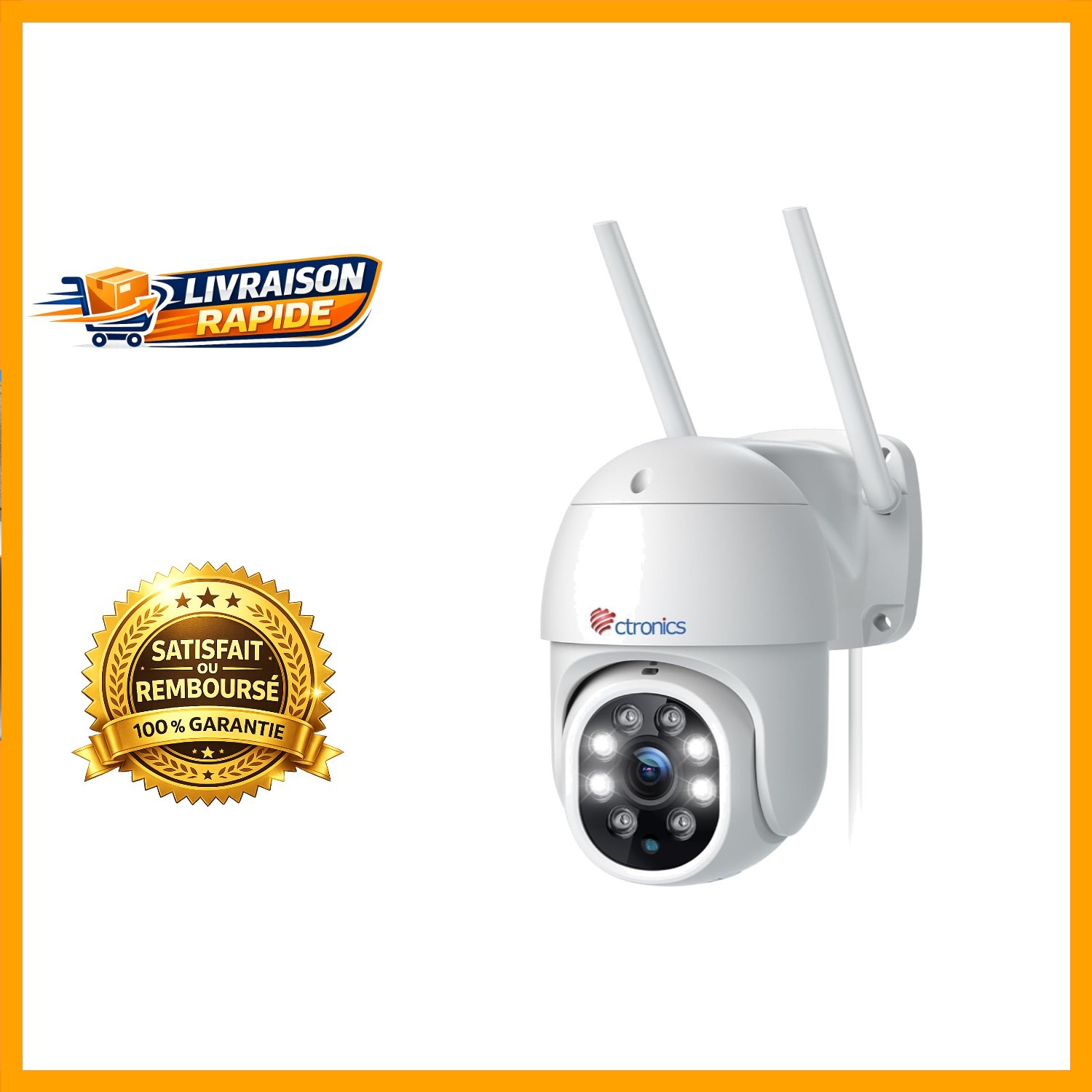 Caméra 4MP extérieure Ctronics pour surveiller la maison à distance