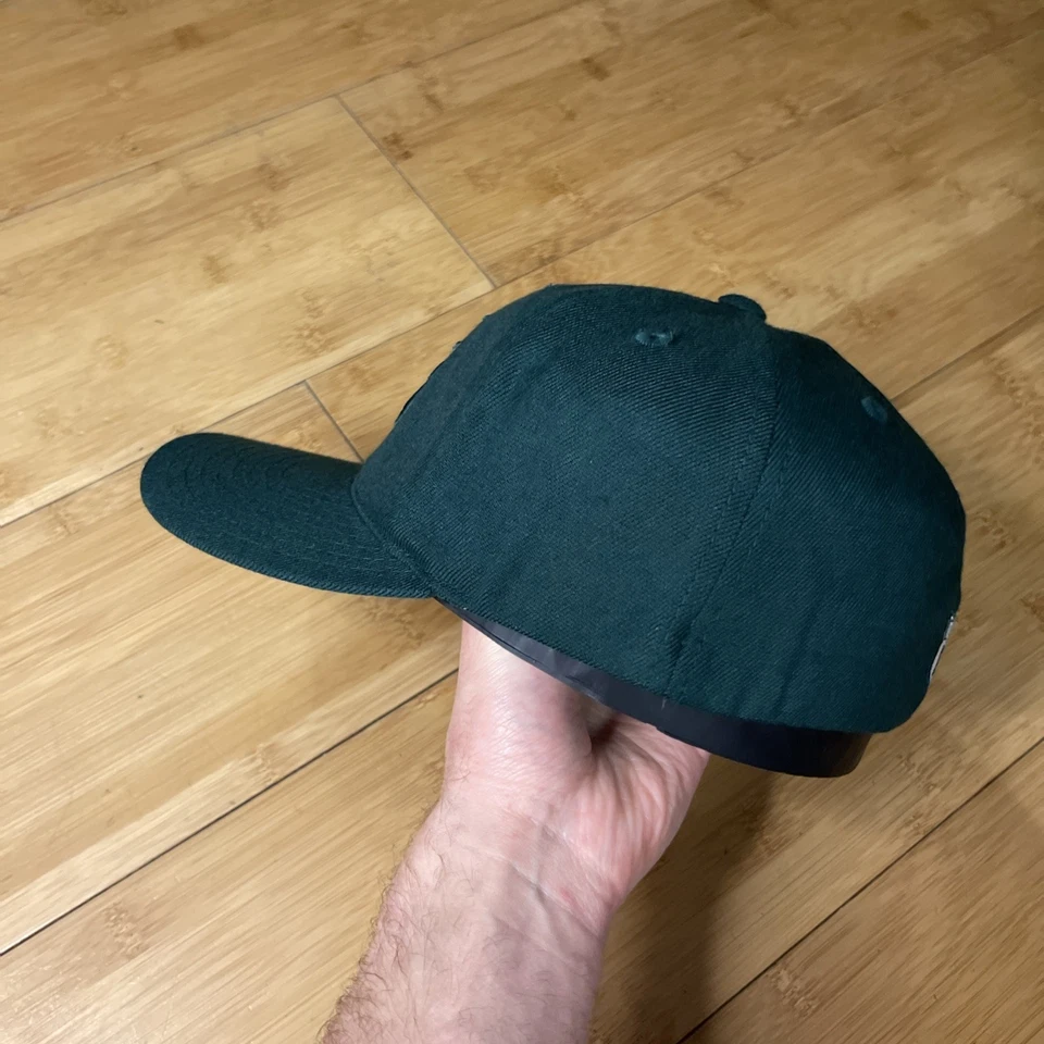 De Colección Logo 7 Route 66 Lana Verde Flexible S/M Ajustado Elastizado Gorra Viaje Años 90 En muy buena condición Foto 3 de 4