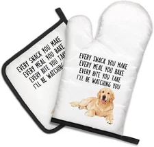 Every Snack You Make Every Meal You Bake Oven Mitts and Pot Holder Set, Golden R