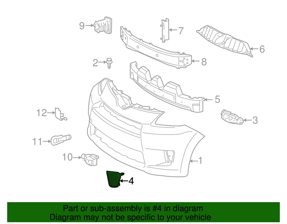 Cubierta antiniebla izquierda Scion XD 2008-2017 pieza original OEM/Nuevo Foto 3 de 3