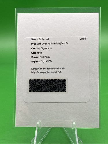 2024-25 Panini Prizm Paul Pierce Signatures Auto Redemption #48