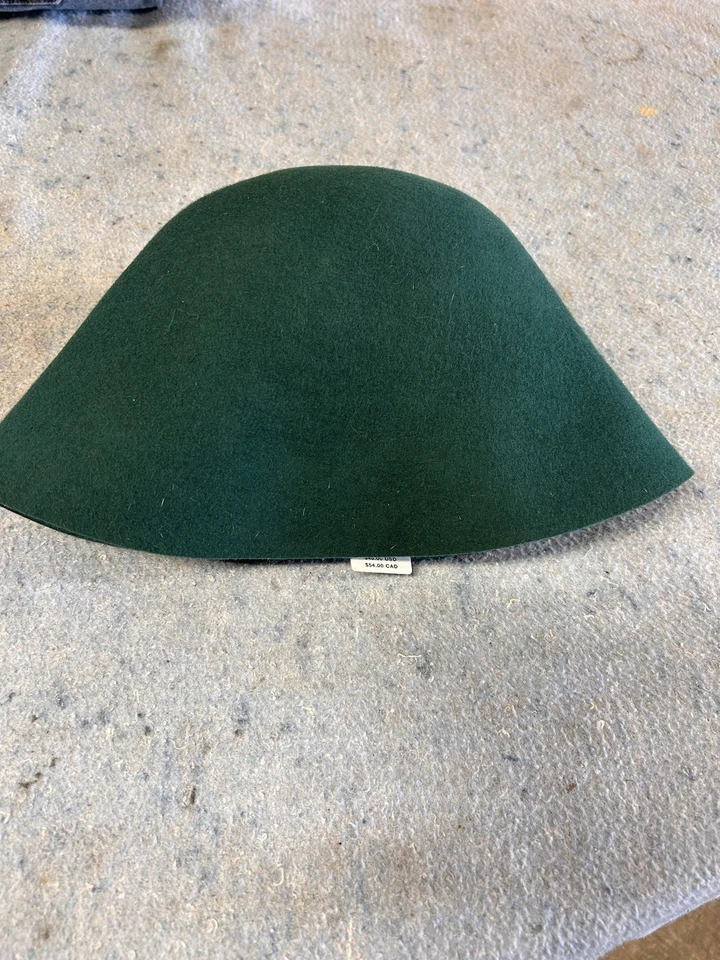 Anthropologie绿色毛毡水桶帽  — 第 2/4 张图片