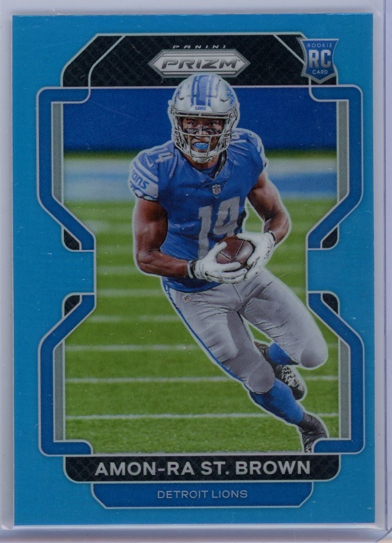 2021 Panini Prizm - Rookie Amon-Ra St. Brown #358 Light Blue Prizm (RC)