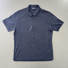 Icebreaker Polo Shirt XL Men's Merino Wool Short Sleeve Blue Outdoor