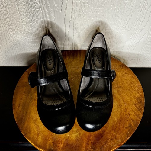 Life Stride 9M Mary Janes Soft System Rosalyn Black Shoe 2' Heel Women - Picture 2 of 15