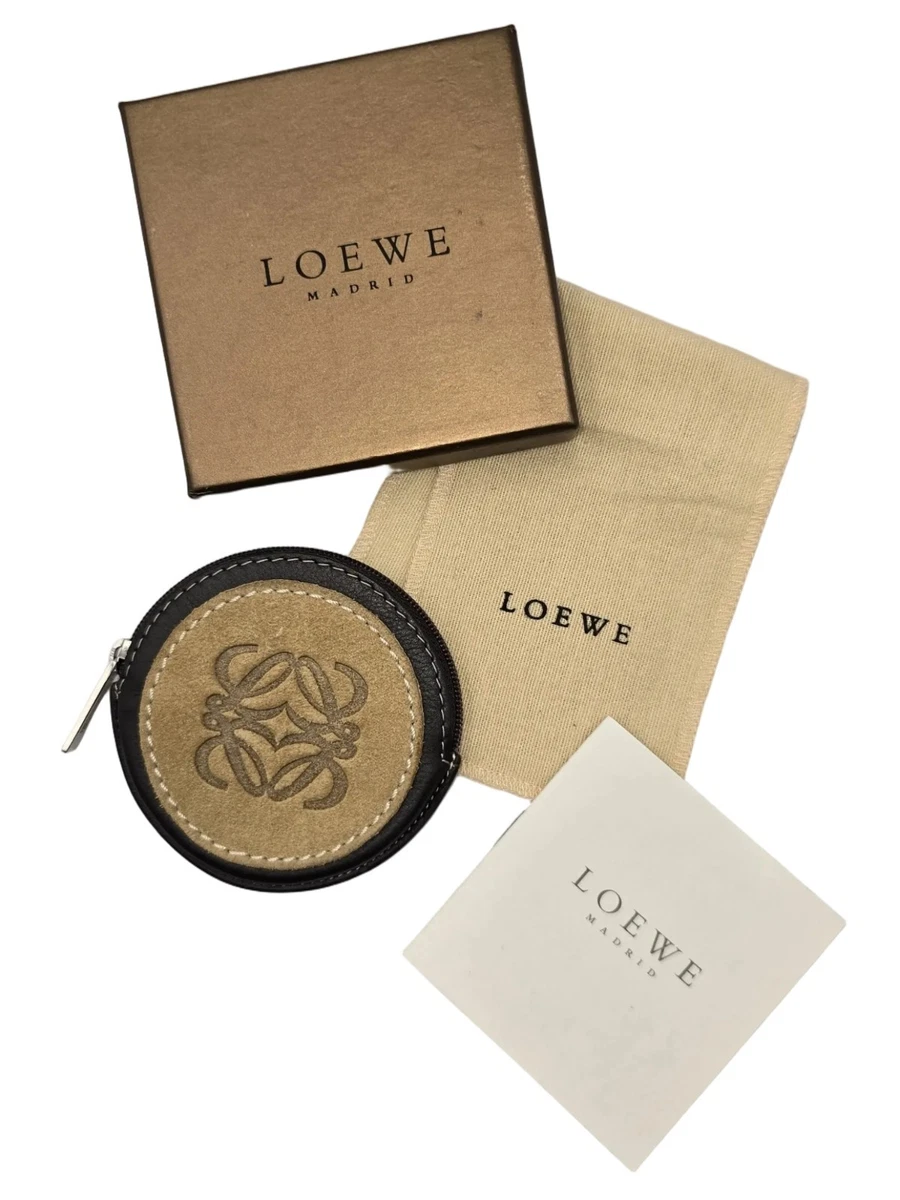 小物 LOEWE Anagram Round Suede Coin Case Loewe Wallets for Women with Vintage for sale | eBay