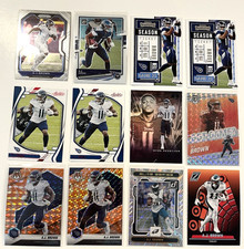A.J. Brown LOT (12). 2020-2023. Mosaic Colored Prizms, Inserts, Parallels, Base