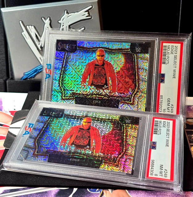 Edge 2023 Panini Select WWE MOJO FOTL RINGSIDE  1/1 PAIR COMPLETE #249 PSA 💎