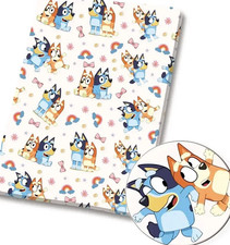 Bluey Bingo children character polyCotton Fabric Half Yard 18  x 55   41632