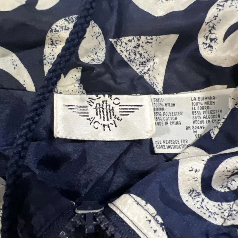 Chaqueta cortavientos Metro Active de colección para mujer mediana de nailon estampado de estrellas retro años 90 Foto 2 de 4