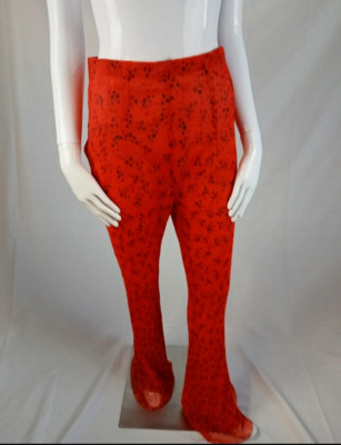Plissee Transparent Durchsichtig Sterne Rot Muster Flare Philosophy Gr. XS Hose