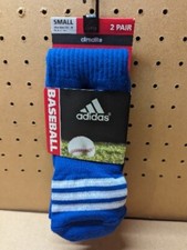 Adidas Climalite compression Baseball Socks OTC 2 pair  SMALL 13C-4Y Brand New