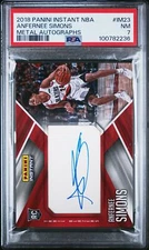 2018 Panini Instant NBA Anfernee Simons #3/5 Metal Autographs #IM23 PSA 7 NM