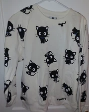 Sanrio Choco Chocolate Cat Kitten Print Sweatshirt Bioworld Medium Junior 