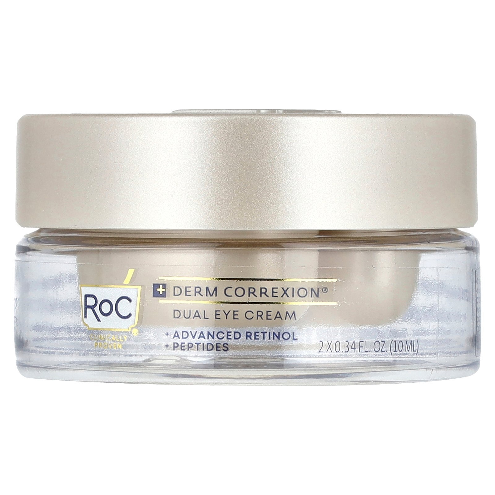 Derm Correxion, двойной крем для век, обогащенный ретинолом и пептидами, без отдушек,