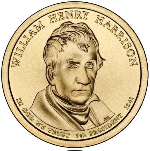 2009 D William Henry Harrison Presidential Dollar "Brilliant Uncirculated" Coin