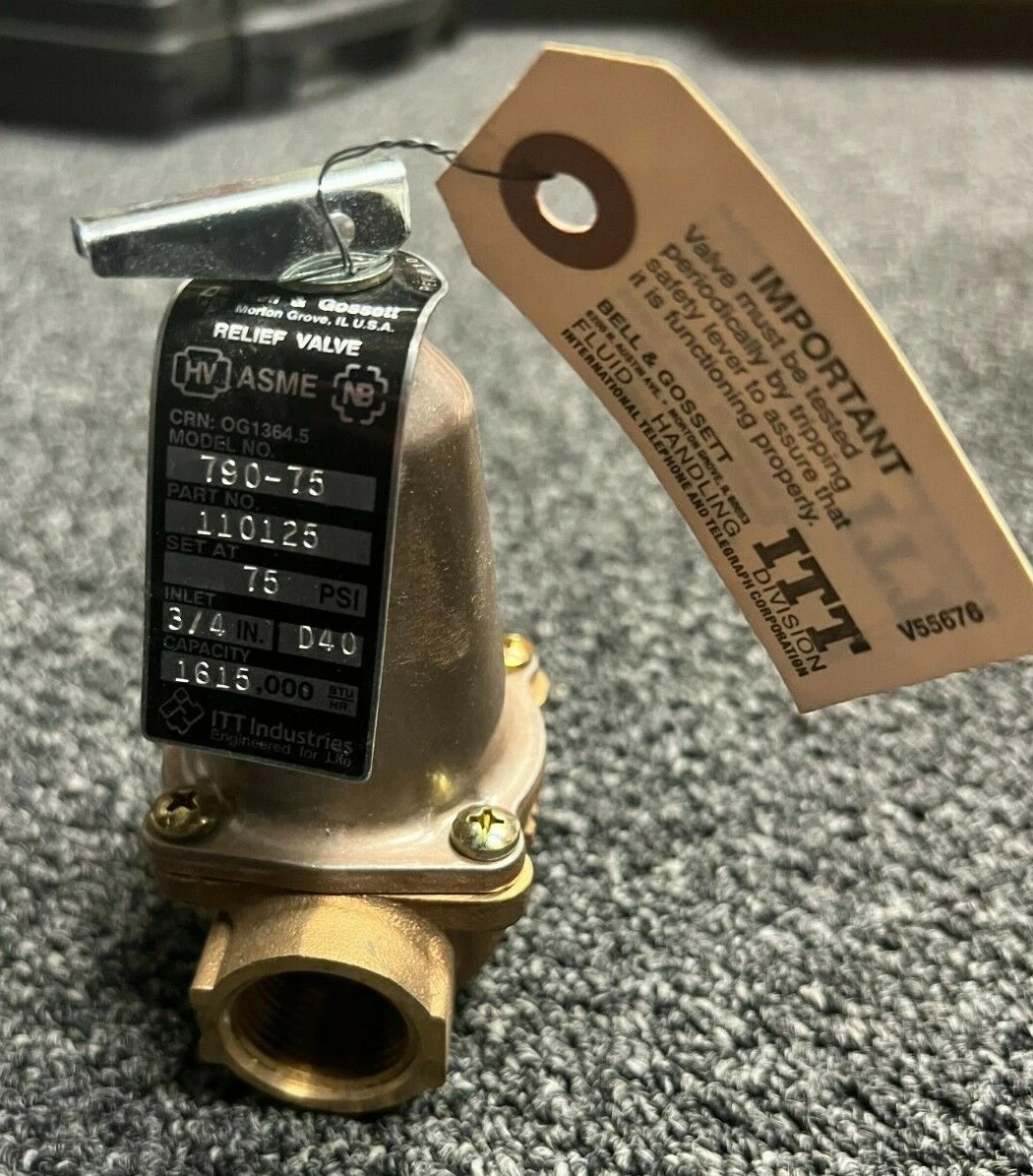 Watts 174A125 3/4 FNPT Pressure Relief Valve 125 PSI, 51 OFF