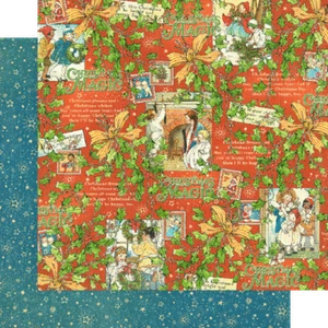 GRAPHIC 45 "CHRISTMAS MAGIC" 8X8 PAPIEREN BLOK VAKANTIES SCRAPJACK'S PLACE - Afbeelding 8 van 9