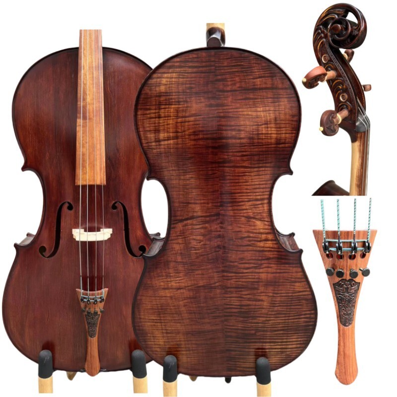 Copy Stradivari profession song master Cello 4/4 Old spruce , pure Hand Made