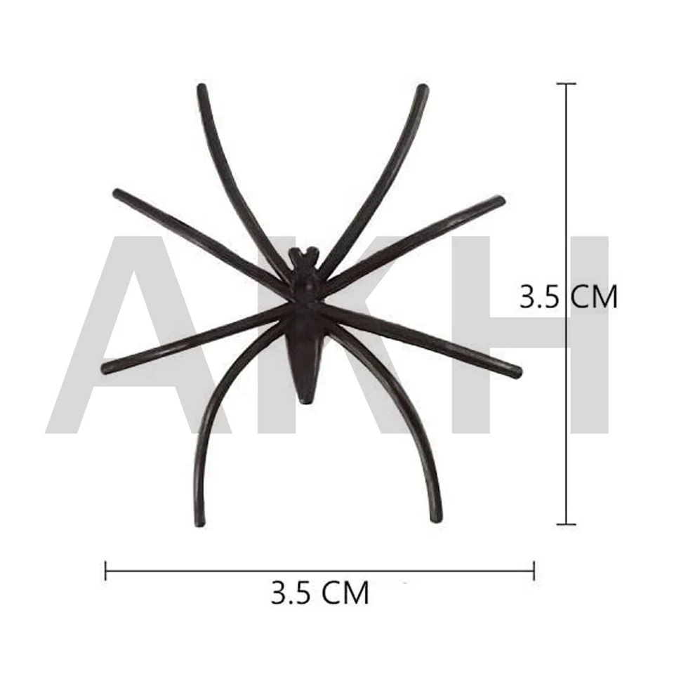 Decoraciones de Halloween 40 piezas Espeluznante Horror Negro Plástico Arañas Insectos Foto 3 de 4