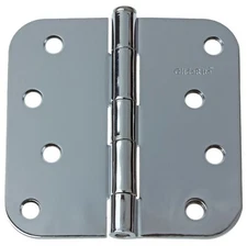 GlideRite 4" Polished Chrome Door Hinges 5/8" Radius Hinge - 4058-PC-1