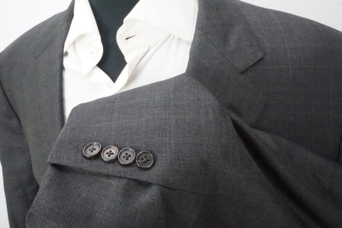 Brooks Brothers Golden Fleece 100% Wool Gray Brown Plaid Sport Coat Jacket 44R - 第 4/8 張圖片
