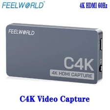 Feelworld C4K Video Capture Card 4K HDMI 60Hz USB-C for Streaming Gaming Video