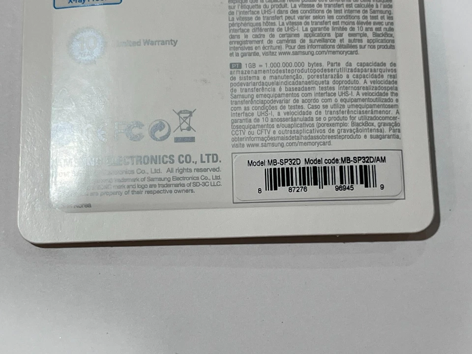 New Samsung 32GB EVO SDHC UHS-I/U1 Class 10 Memory Card MB-SP32D/AM - Image 4 of 4