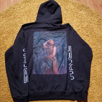 Normani Waves Hoodie Sweatshirt Sz L Black Tour Concert Promo 5th Harmony 6lack