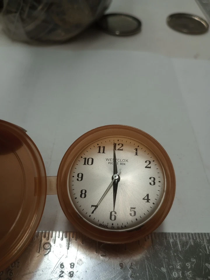 Lote de piezas de relojes de bolsillo vintage para relojeros Estate #A21 Westclock Pocket Ben Foto 2 de 3