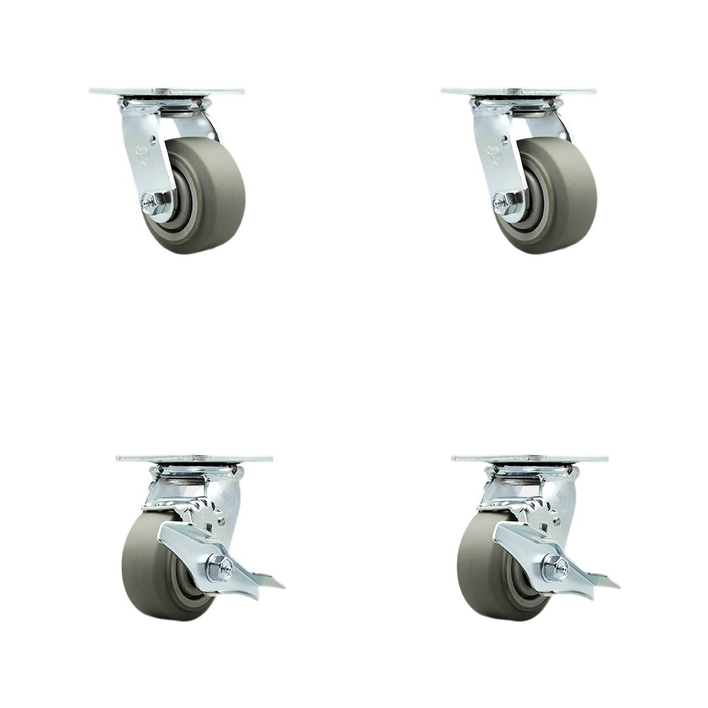 Swivel Caster Wheels With Brake 8 Inch Pneumatic Air Wheel Casters – Set Of 4 (2 Swivel W/ Brake, 2 Rigid) Pneumatic Wheels Swivel Caster Wheels With Brake 8 Inch Pneumatic Air Wheel Casters – Set Of 4 (2 Swivel W/ Brake, 2 Rigid) Pneumatic Wheels