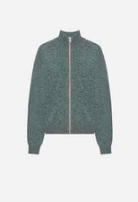 John Elliott Tommy Full Zip Sweater Aqua Multi Sz 1  Small